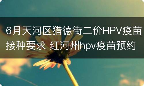 6月天河区猎德街二价HPV疫苗接种要求 红河州hpv疫苗预约