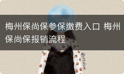 梅州保尚保参保缴费入口 梅州保尚保报销流程