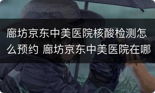 廊坊京东中美医院核酸检测怎么预约 廊坊京东中美医院在哪