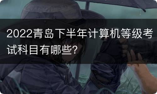 2022青岛下半年计算机等级考试科目有哪些？