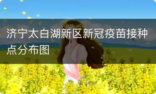 济宁太白湖新区新冠疫苗接种点分布图