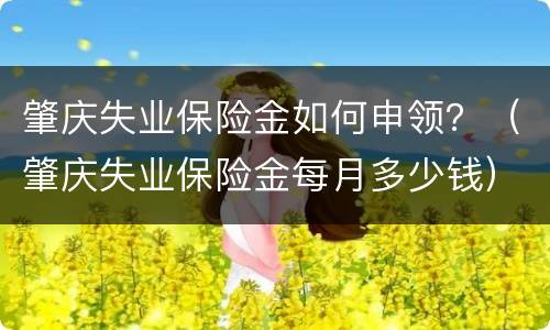 肇庆失业保险金如何申领？（肇庆失业保险金每月多少钱）