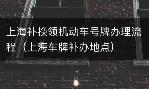 上海补换领机动车号牌办理流程（上海车牌补办地点）