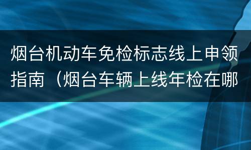 烟台机动车免检标志线上申领指南（烟台车辆上线年检在哪）