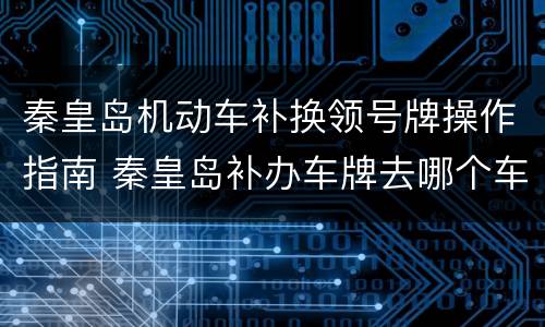 秦皇岛机动车补换领号牌操作指南 秦皇岛补办车牌去哪个车管所
