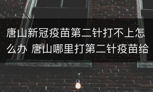 唐山新冠疫苗第二针打不上怎么办 唐山哪里打第二针疫苗给钱