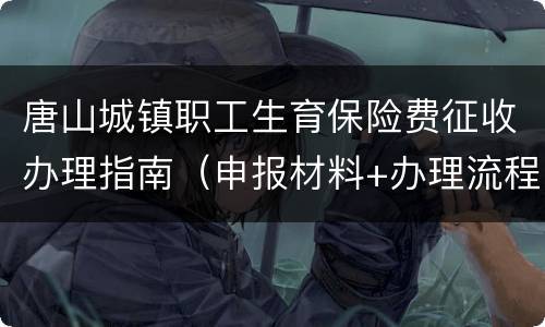 唐山城镇职工生育保险费征收办理指南（申报材料+办理流程）