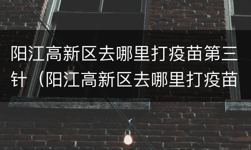 阳江高新区去哪里打疫苗第三针（阳江高新区去哪里打疫苗第三针呢）
