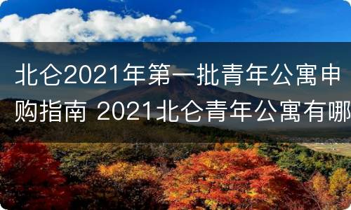 北仑2021年第一批青年公寓申购指南 2021北仑青年公寓有哪些房源