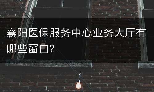 襄阳医保服务中心业务大厅有哪些窗口？