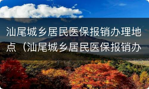 汕尾城乡居民医保报销办理地点（汕尾城乡居民医保报销办理地点电话）