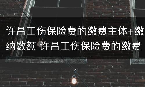许昌工伤保险费的缴费主体+缴纳数额 许昌工伤保险费的缴费主体 缴纳数额怎么算