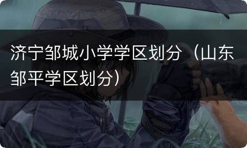 济宁邹城小学学区划分（山东邹平学区划分）
