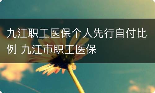 九江职工医保个人先行自付比例 九江市职工医保