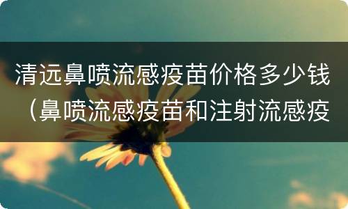 清远鼻喷流感疫苗价格多少钱（鼻喷流感疫苗和注射流感疫苗价格）