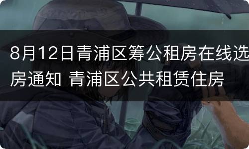 8月12日青浦区筹公租房在线选房通知 青浦区公共租赁住房