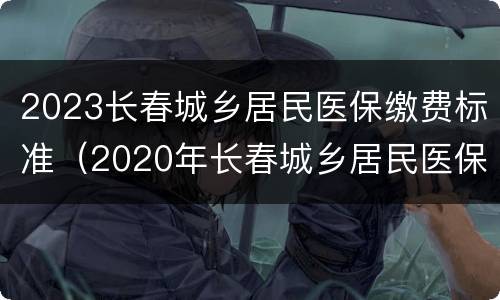 2023长春城乡居民医保缴费标准（2020年长春城乡居民医保缴费标准）