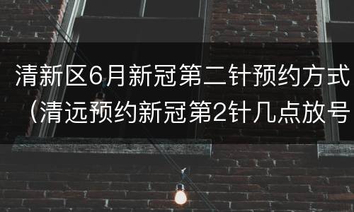 清新区6月新冠第二针预约方式（清远预约新冠第2针几点放号）