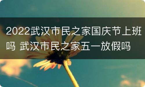 2022武汉市民之家国庆节上班吗 武汉市民之家五一放假吗
