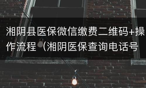 湘阴县医保微信缴费二维码+操作流程（湘阴医保查询电话号码）