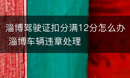 淄博驾驶证扣分满12分怎么办 淄博车辆违章处理