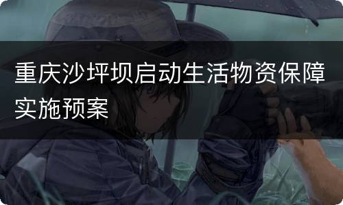 重庆沙坪坝启动生活物资保障实施预案