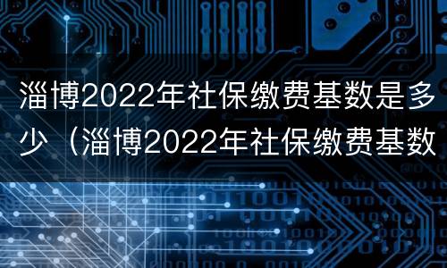 淄博2022年社保缴费基数是多少（淄博2022年社保缴费基数是多少钱）