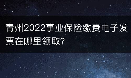 青州2022事业保险缴费电子发票在哪里领取？