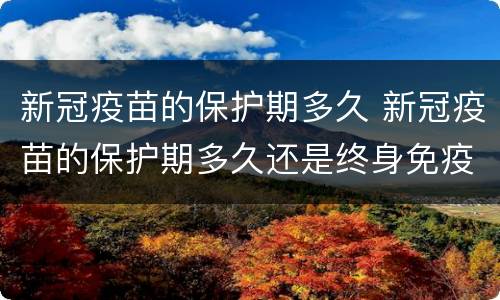 新冠疫苗的保护期多久 新冠疫苗的保护期多久还是终身免疫