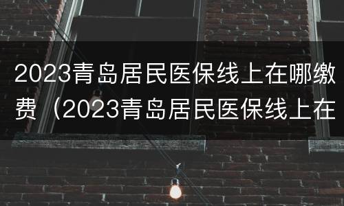 2023青岛居民医保线上在哪缴费（2023青岛居民医保线上在哪缴费呢）