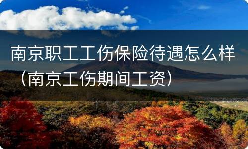 南京职工工伤保险待遇怎么样（南京工伤期间工资）