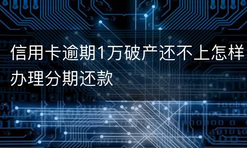信用卡逾期1万破产还不上怎样办理分期还款