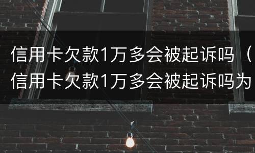 信用卡欠款1万多会被起诉吗（信用卡欠款1万多会被起诉吗为什么）