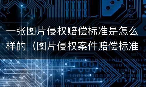 一张图片侵权赔偿标准是怎么样的（图片侵权案件赔偿标准）