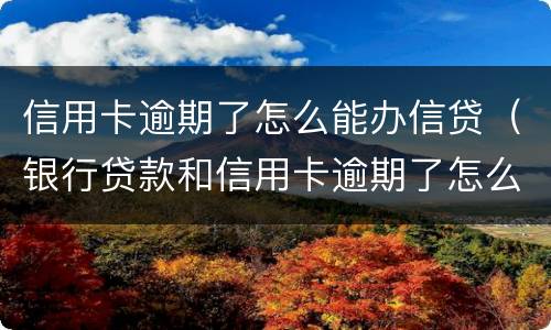 信用卡逾期了怎么能办信贷（银行贷款和信用卡逾期了怎么办）