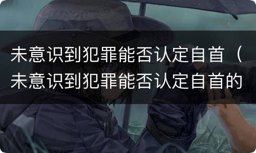 未意识到犯罪能否认定自首（未意识到犯罪能否认定自首的情形）