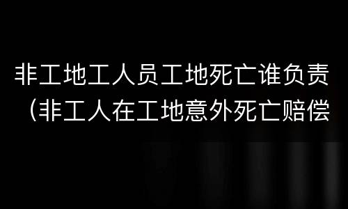 非工地工人员工地死亡谁负责（非工人在工地意外死亡赔偿）