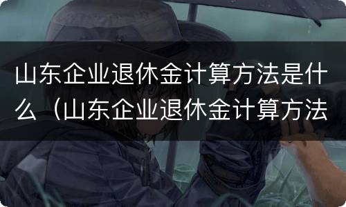 山东企业退休金计算方法是什么（山东企业退休金计算方法是什么样的）