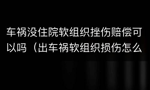 车祸没住院软组织挫伤赔偿可以吗（出车祸软组织损伤怎么要求赔偿）