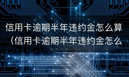 信用卡逾期半年违约金怎么算（信用卡逾期半年违约金怎么算出来的）