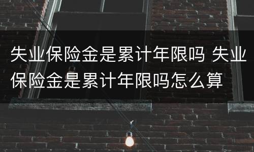失业保险金是累计年限吗 失业保险金是累计年限吗怎么算