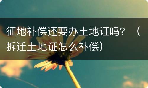 征地补偿还要办土地证吗？（拆迁土地证怎么补偿）