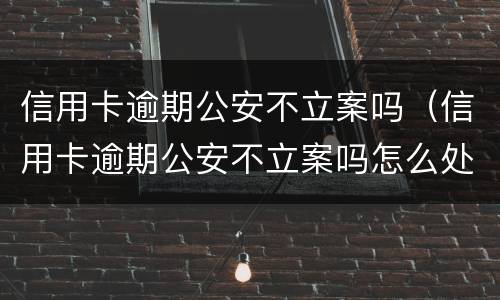 信用卡逾期公安不立案吗（信用卡逾期公安不立案吗怎么处理）