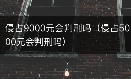 侵占9000元会判刑吗（侵占5000元会判刑吗）