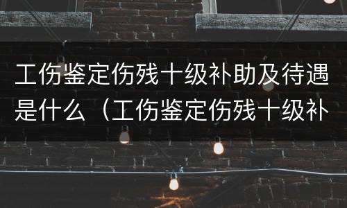 工伤鉴定伤残十级补助及待遇是什么（工伤鉴定伤残十级补助及待遇是什么级别）