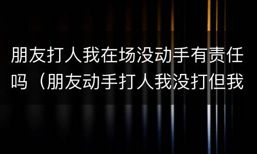 朋友打人我在场没动手有责任吗（朋友动手打人我没打但我在场）