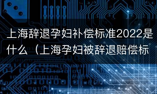 上海辞退孕妇补偿标准2022是什么（上海孕妇被辞退赔偿标准）