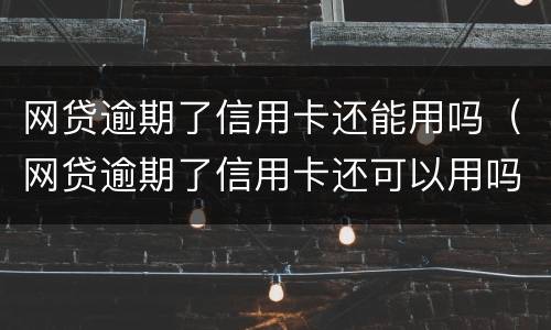 网贷逾期了信用卡还能用吗（网贷逾期了信用卡还可以用吗）