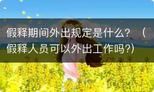 假释期间外出规定是什么？（假释人员可以外出工作吗?）