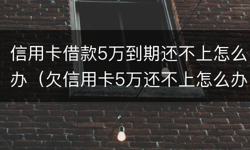 信用卡借款5万到期还不上怎么办（欠信用卡5万还不上怎么办）